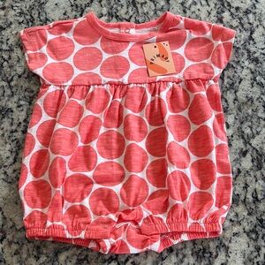 Primary Coral Polka Dot Bodysuit